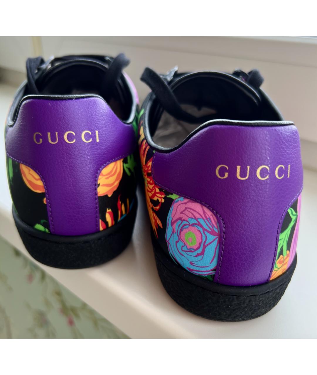 GUCCI Мульти кожаные кеды, фото 4
