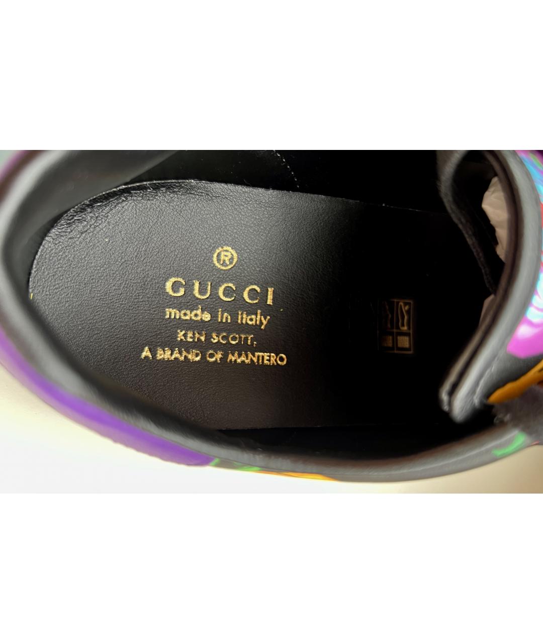 GUCCI Мульти кожаные кеды, фото 3
