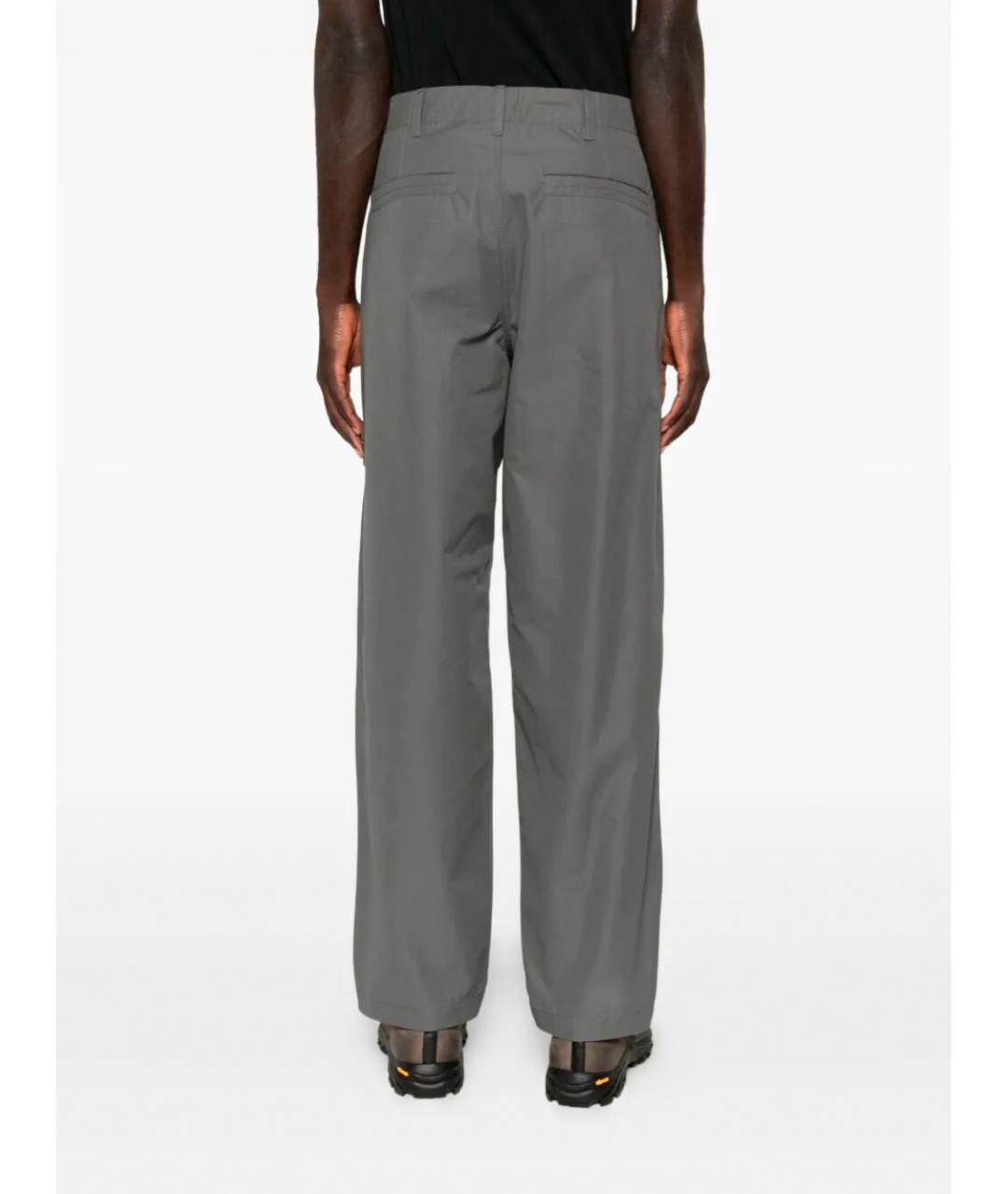 STONE ISLAND Серые хлопковые повседневные брюки, фото 3