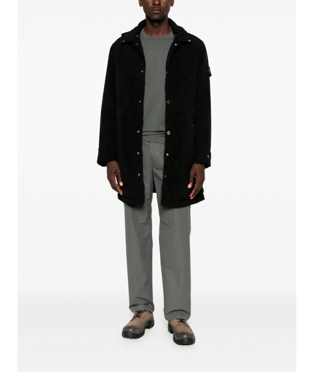 STONE ISLAND Серые хлопковые повседневные брюки, фото 2