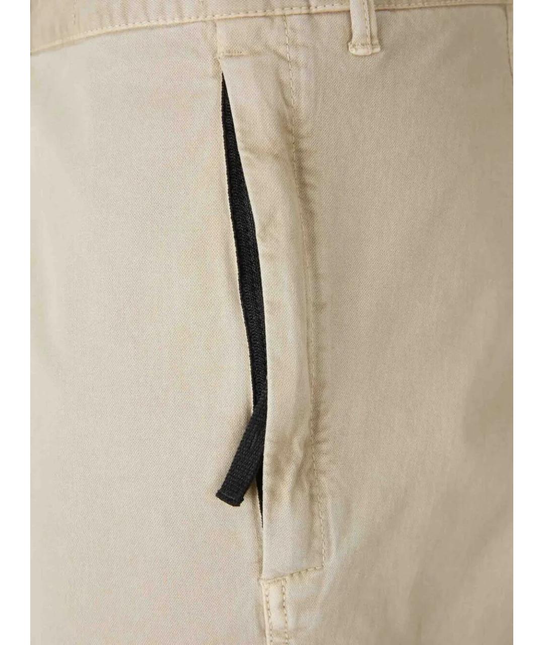 STONE ISLAND Бежевые хлопковые повседневные брюки, фото 5