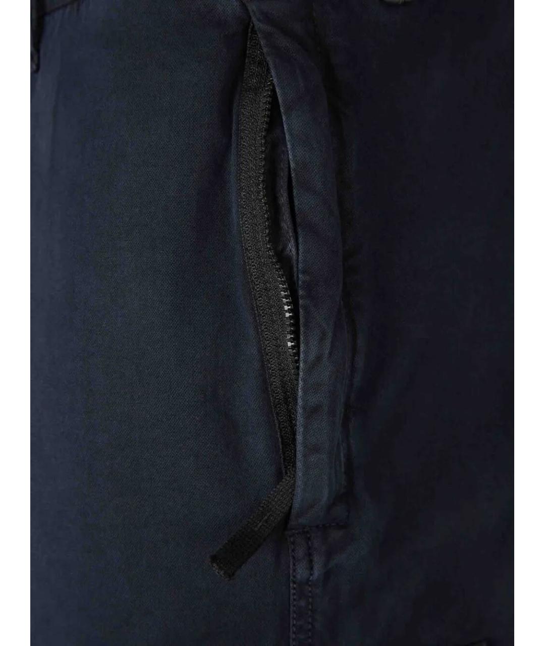 STONE ISLAND Синие хлопковые повседневные брюки, фото 3