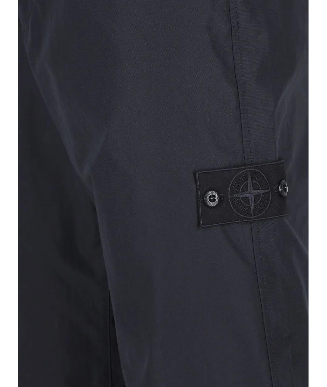 STONE ISLAND Синие хлопковые повседневные брюки, фото 3