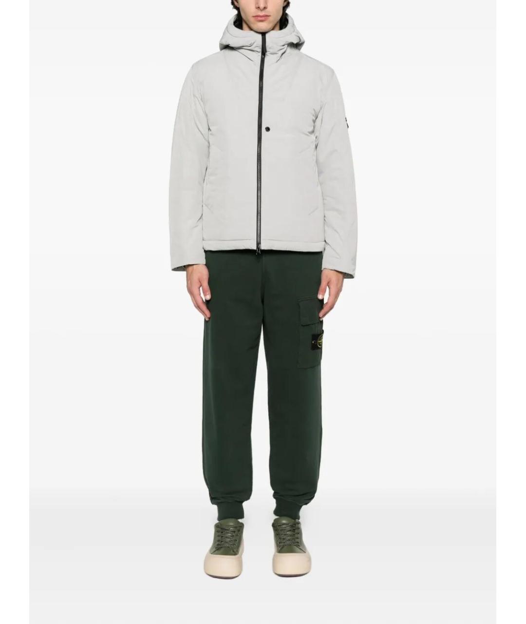 STONE ISLAND Серая полиэстеровая куртка, фото 2