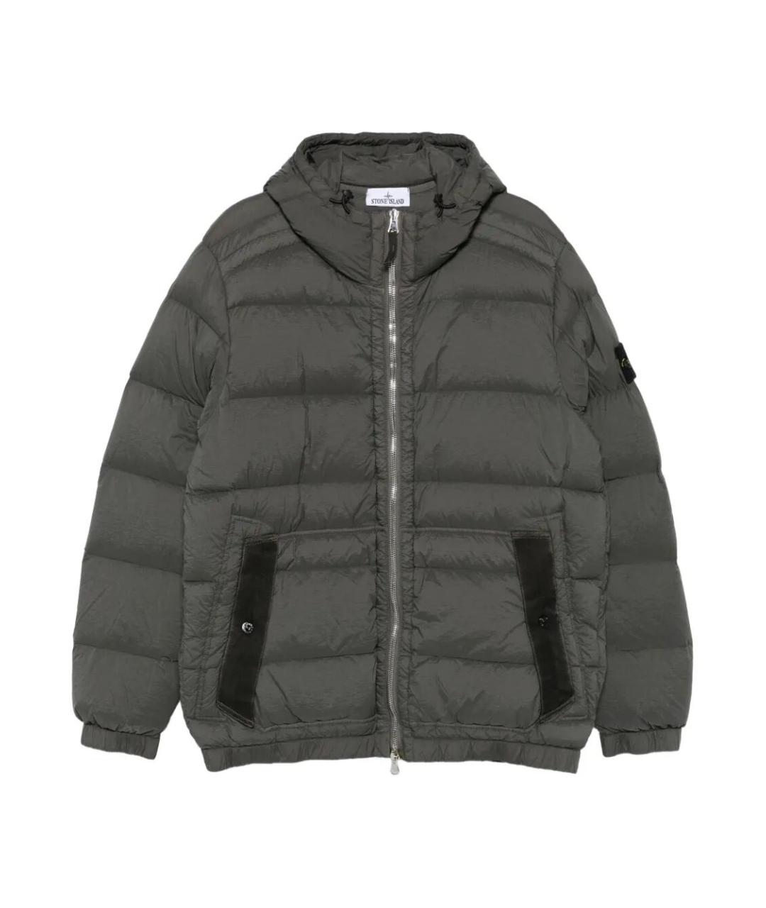 STONE ISLAND Серая полиамидовая куртка, фото 1
