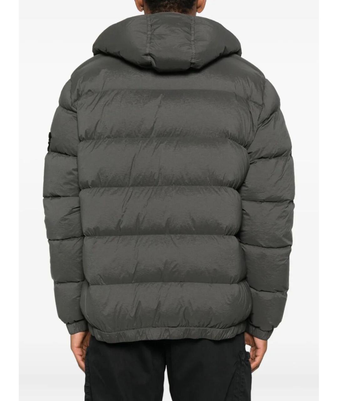 STONE ISLAND Серая полиамидовая куртка, фото 4
