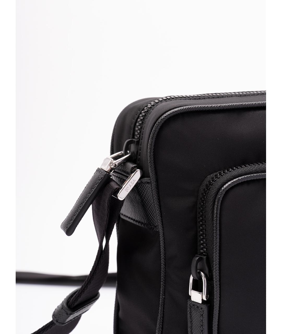 PRADA Черная тканевая сумка на плечо, фото 4