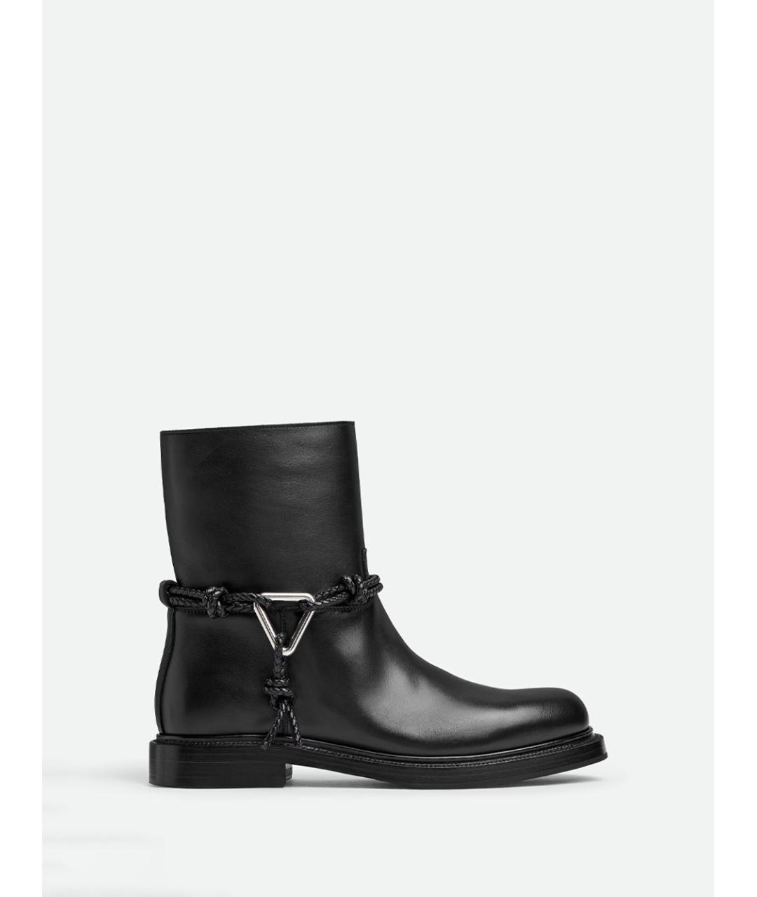 BOTTEGA VENETA Черные кожаные ботинки, фото 6