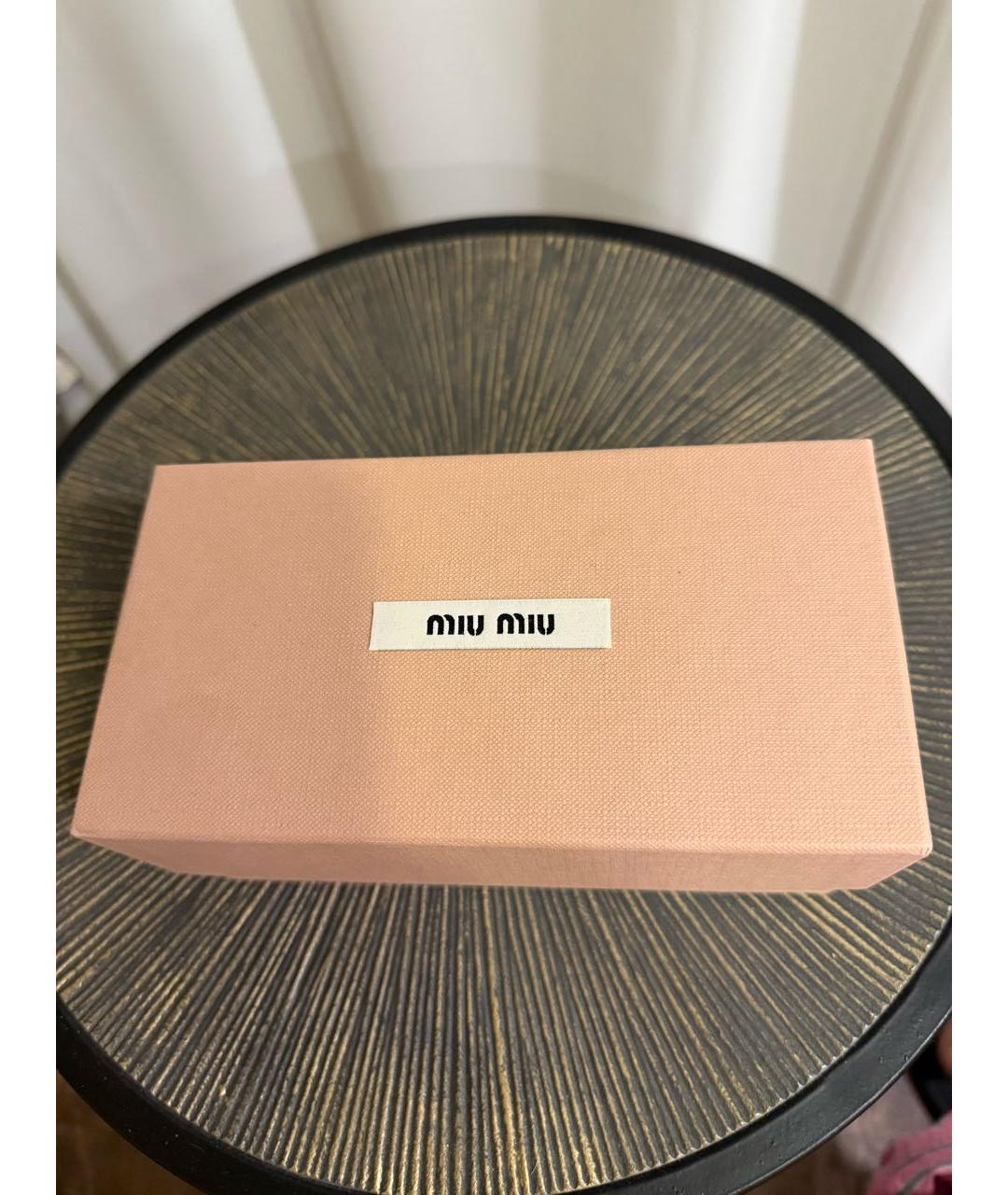 MIU MIU Черные металлические солнцезащитные очки, фото 4