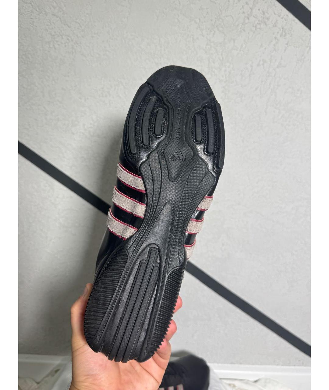 ADIDAS Черные кожаные низкие кроссовки / кеды, фото 6