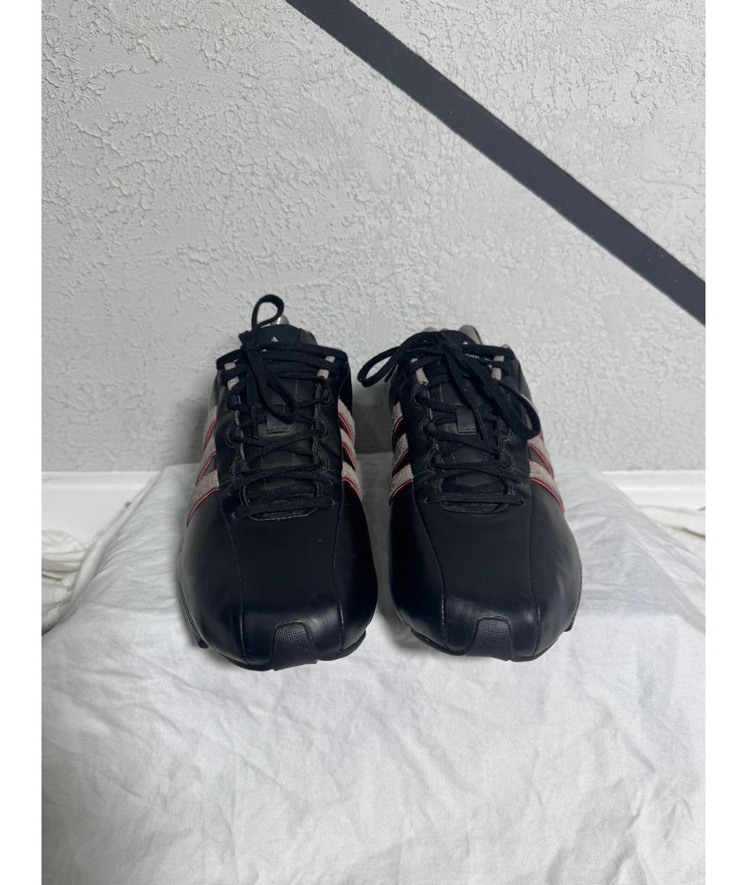 ADIDAS Черные кожаные низкие кроссовки / кеды, фото 3
