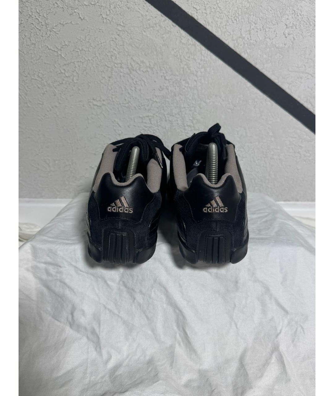 ADIDAS Черные кожаные низкие кроссовки / кеды, фото 4