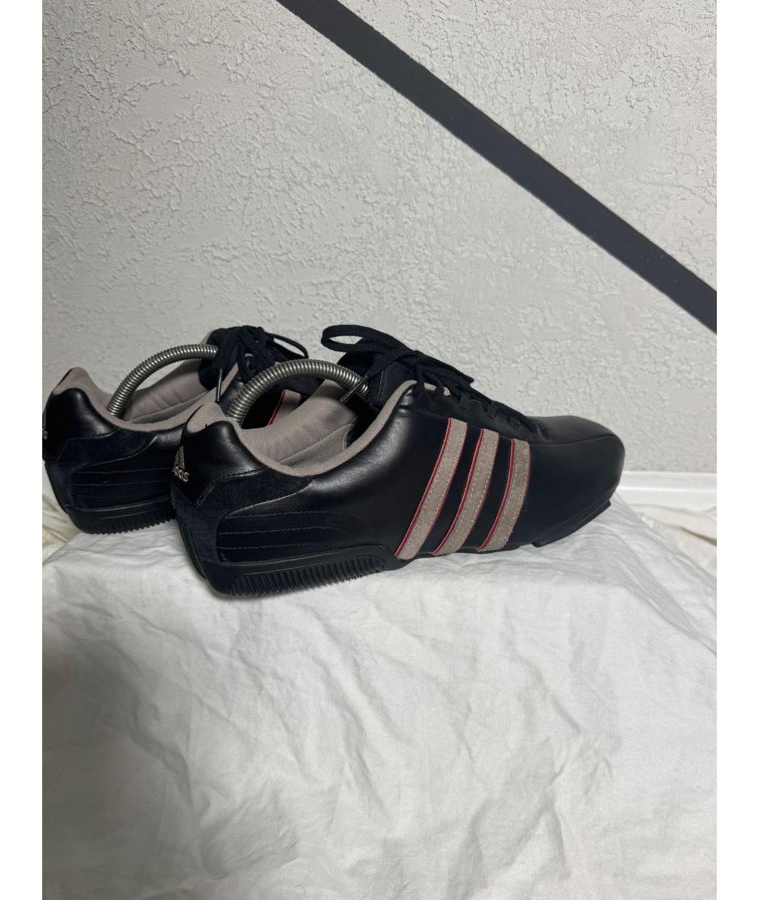 ADIDAS Черные кожаные низкие кроссовки / кеды, фото 5