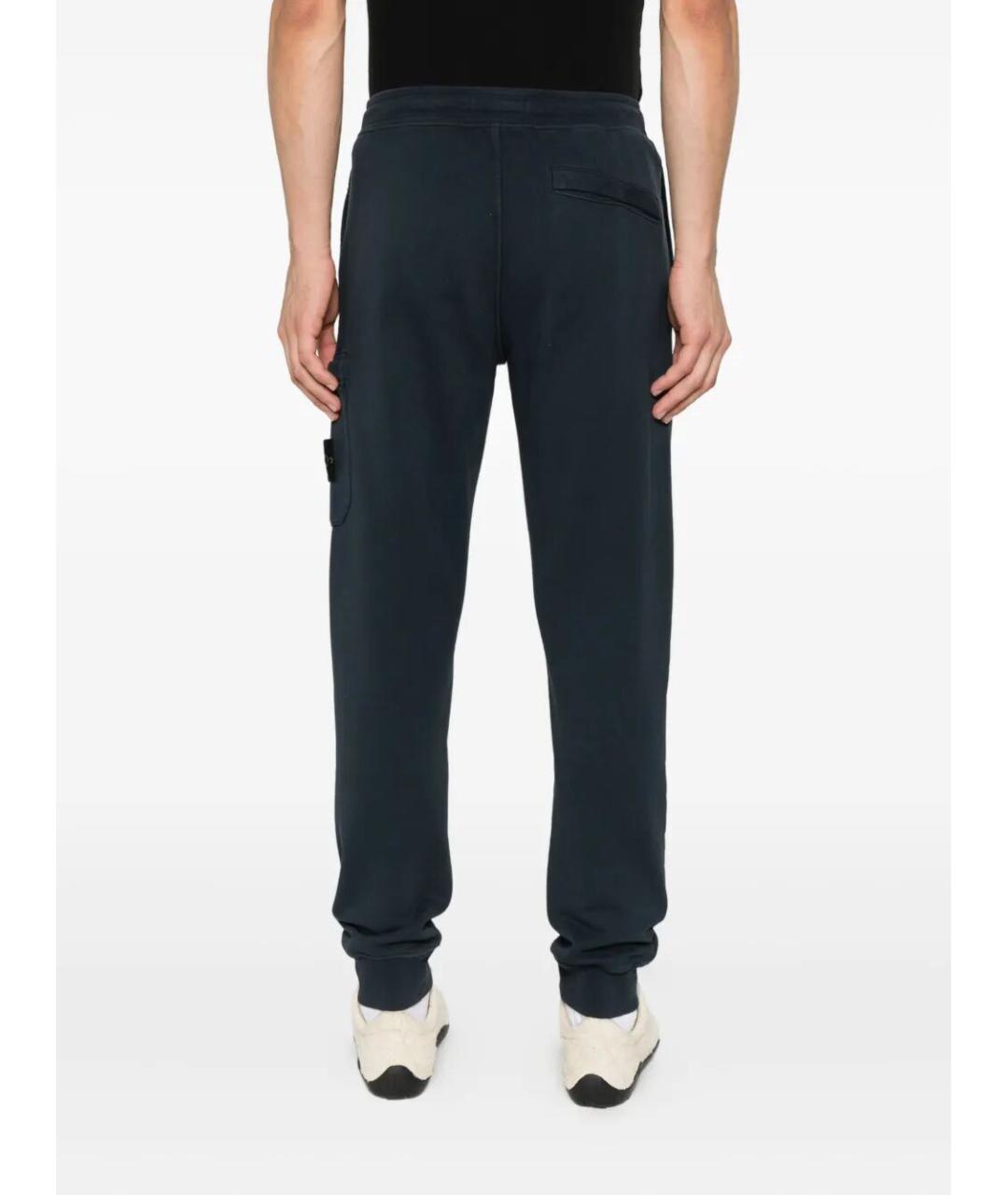 STONE ISLAND Синие хлопковые повседневные брюки, фото 5