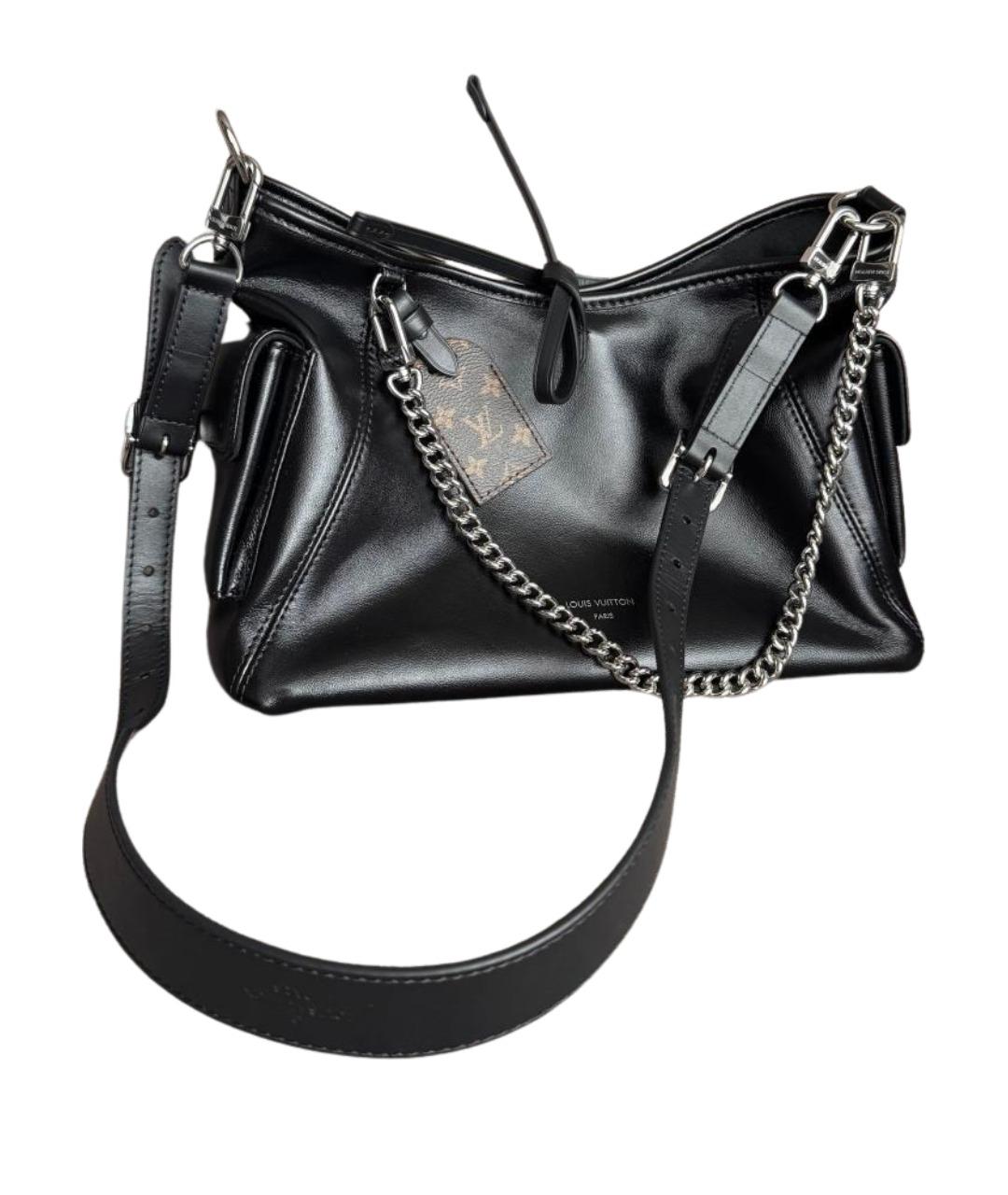 LOUIS VUITTON Черная кожаная сумка через плечо, фото 1