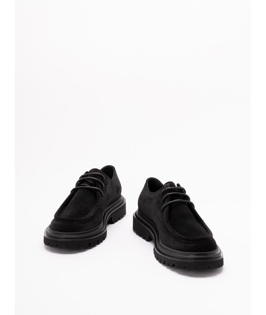 DOLCE&GABBANA Черные замшевые низкие ботинки, фото 2