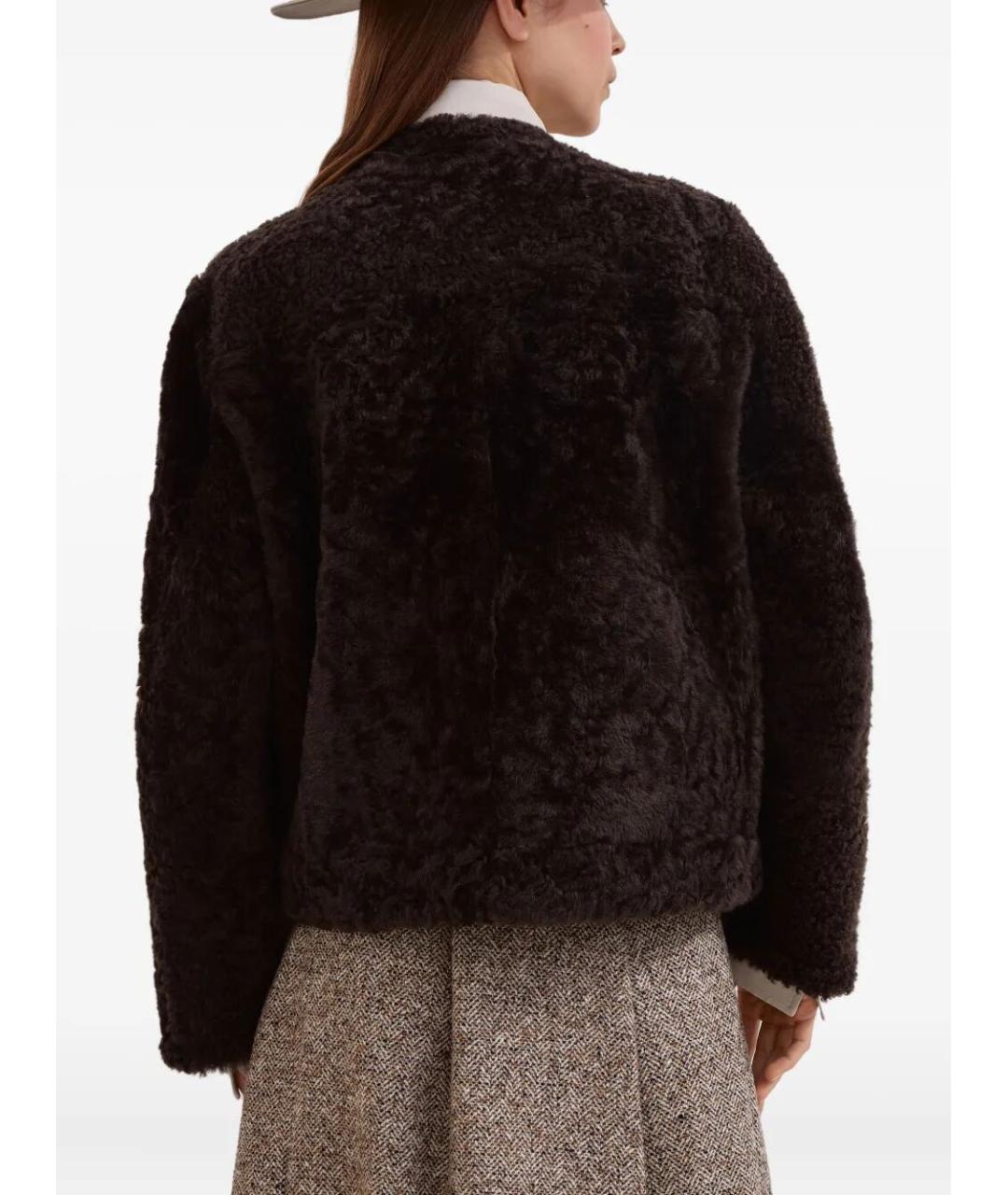 BRUNELLO CUCINELLI Коричневая шерстяная дубленка, фото 5