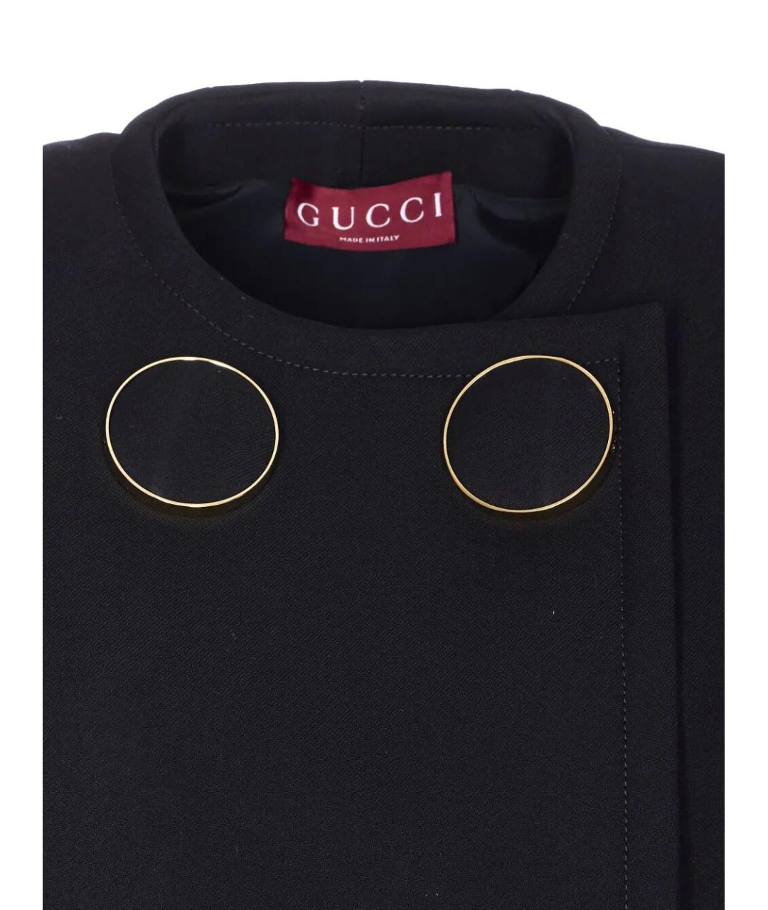 GUCCI Черный шерстяной жилет, фото 3