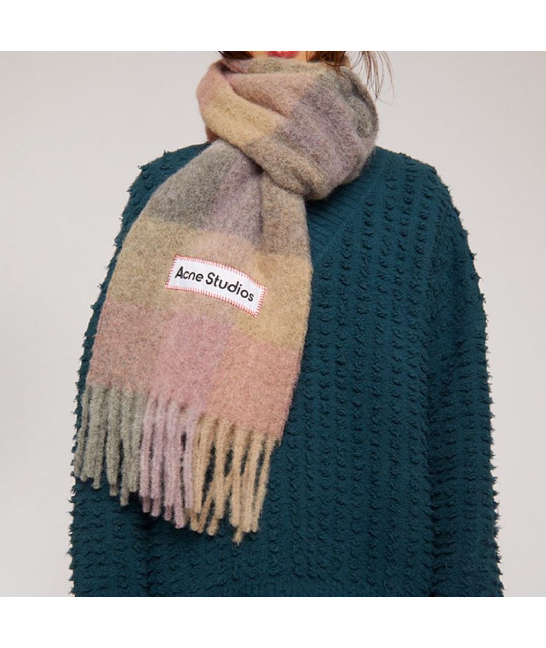 ACNE STUDIOS Мульти шерстяной шарф, фото 3