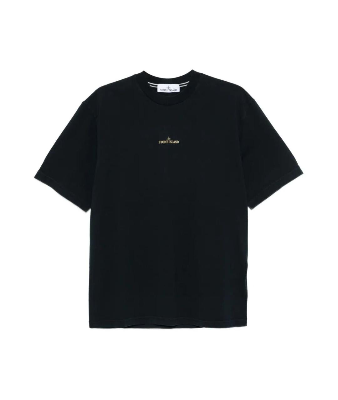 STONE ISLAND Синяя хлопковая футболка, фото 1