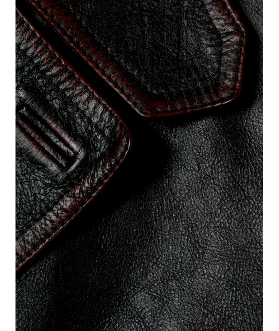 GUCCI Черная кожаная куртка, фото 4