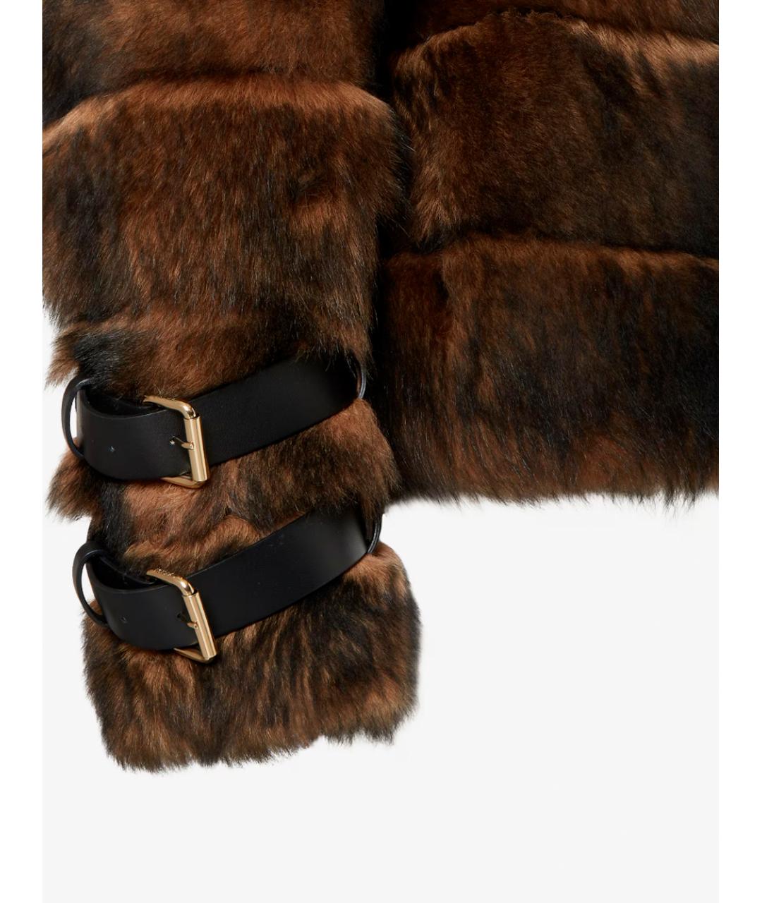 FENDI Коричневая шерстяная шуба, фото 3