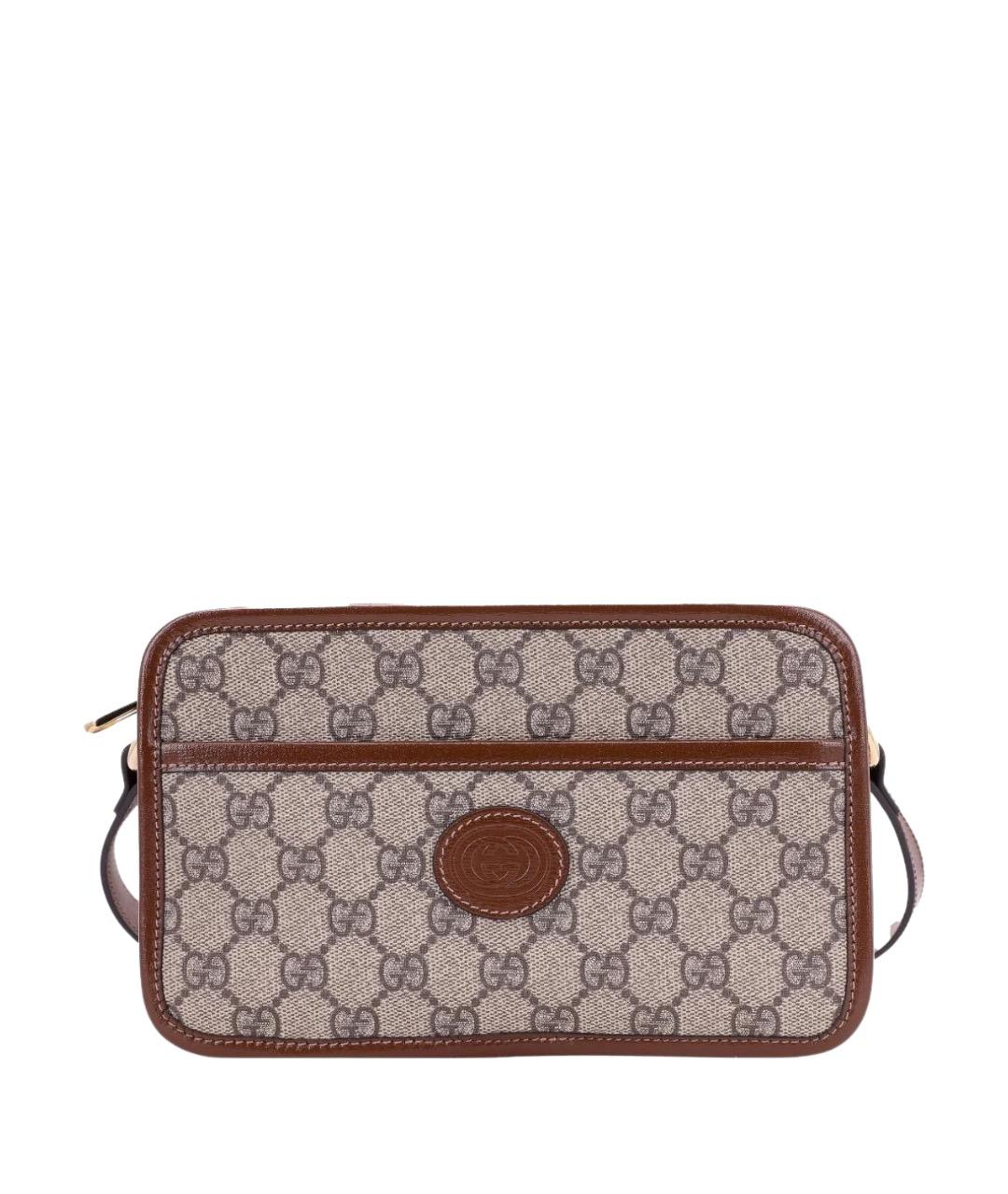 GUCCI Бежевая тканевая сумка через плечо, фото 1