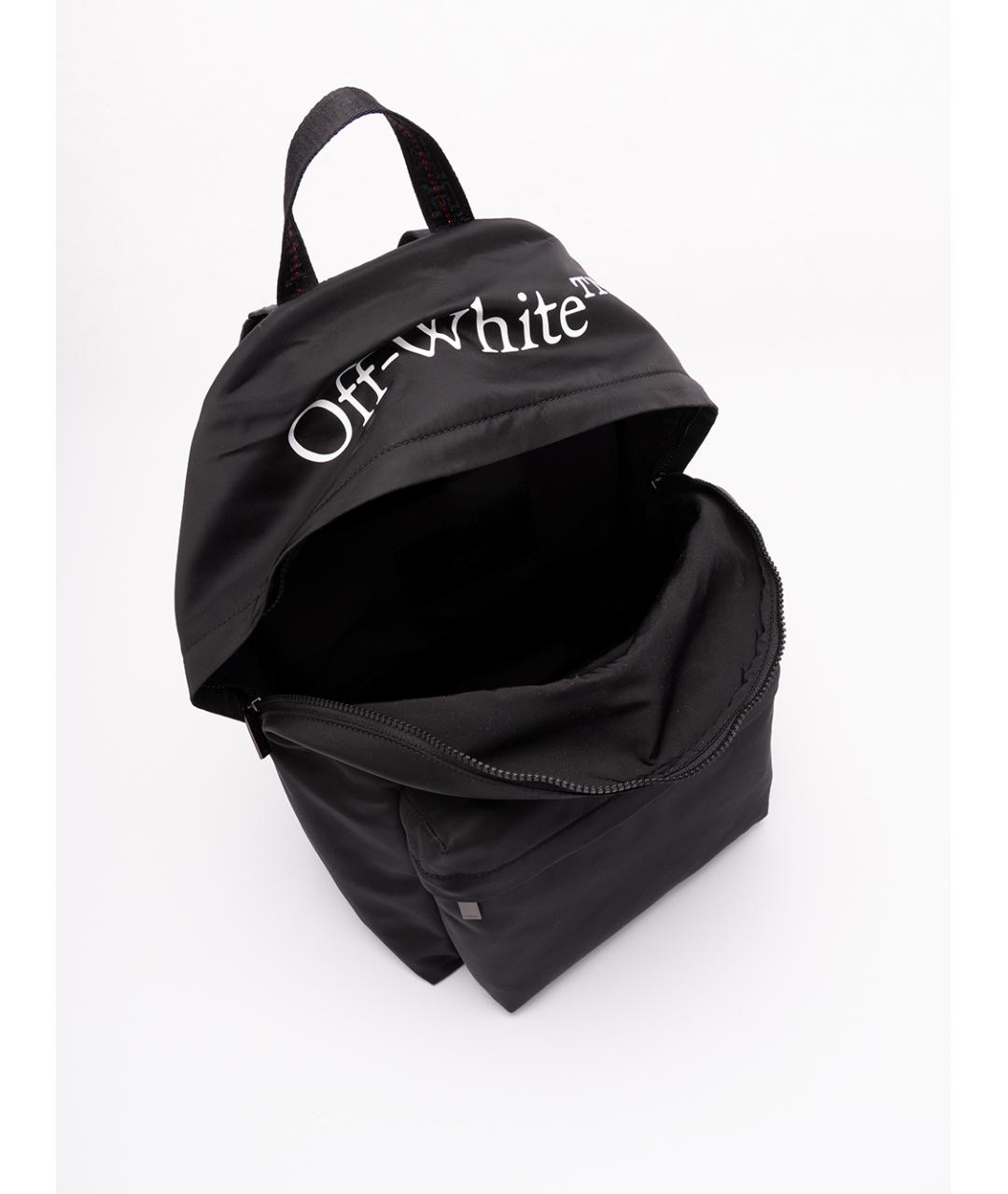 OFF-WHITE Черный тканевый рюкзак, фото 6