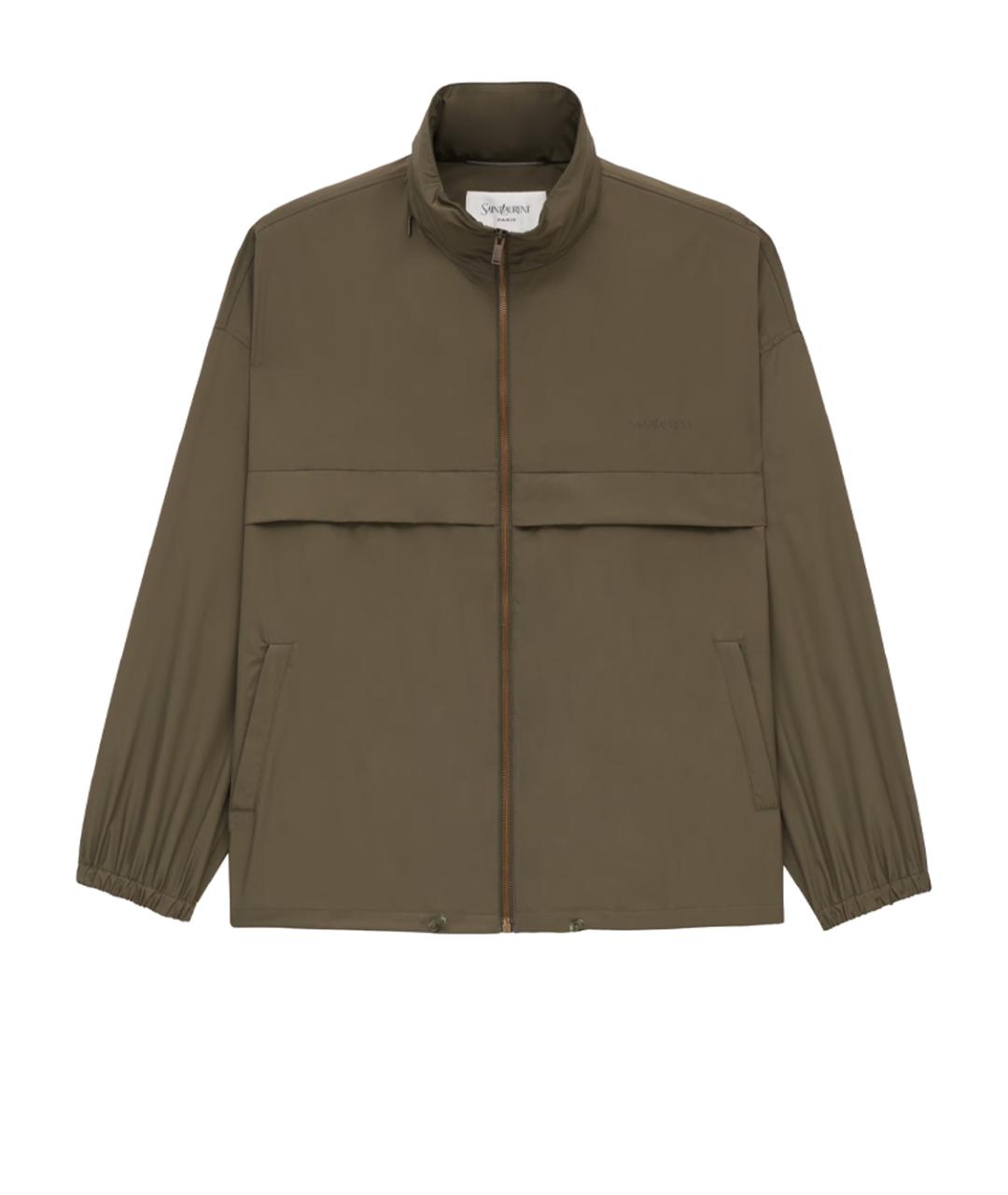 SAINT LAURENT Хаки полиэстеровая куртка, фото 1