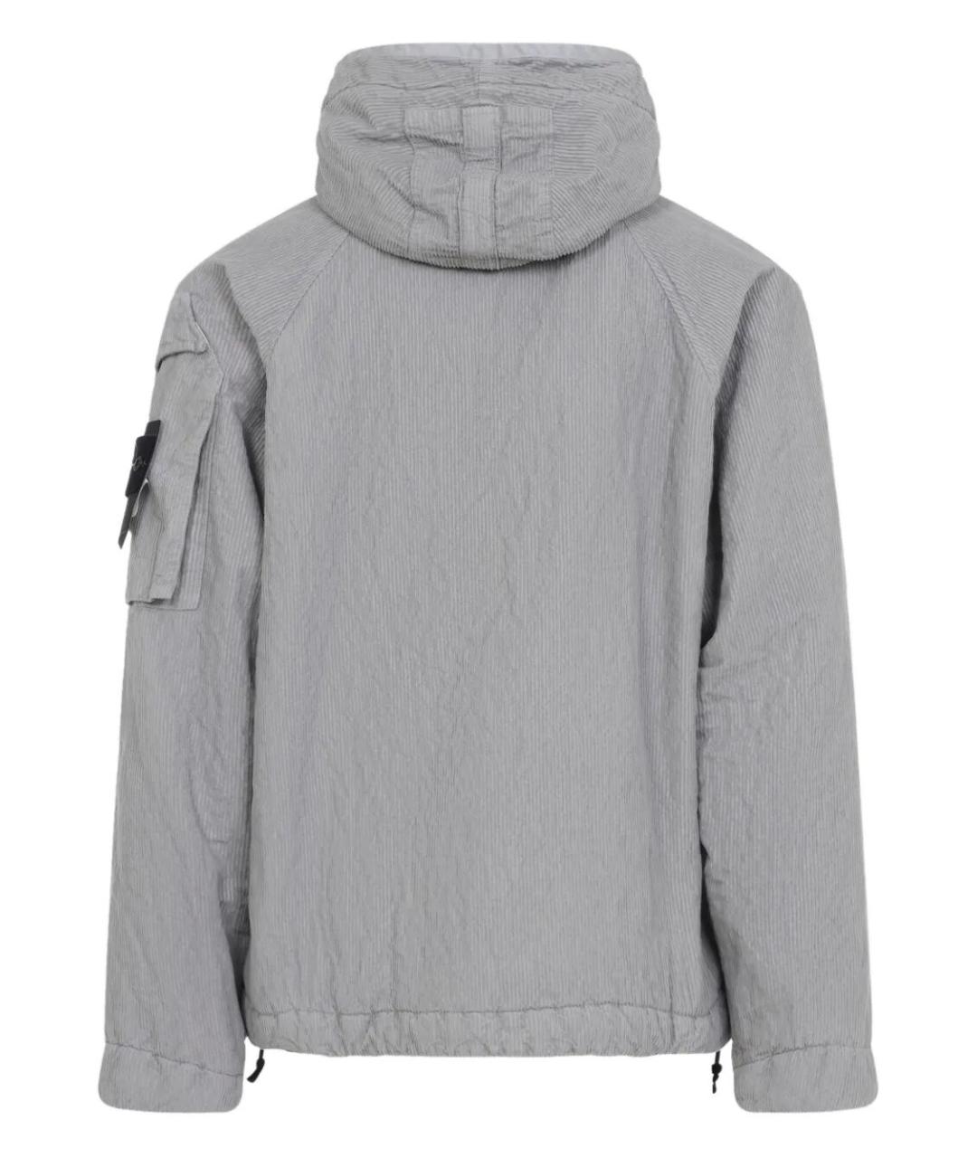 STONE ISLAND Серая хлопковая куртка, фото 2