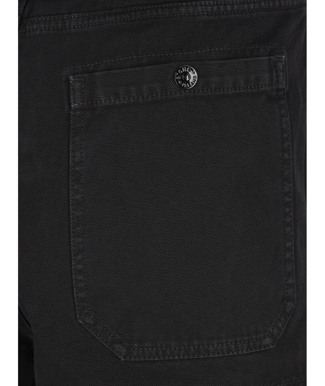 STONE ISLAND Черные хлопковые повседневные брюки, фото 4