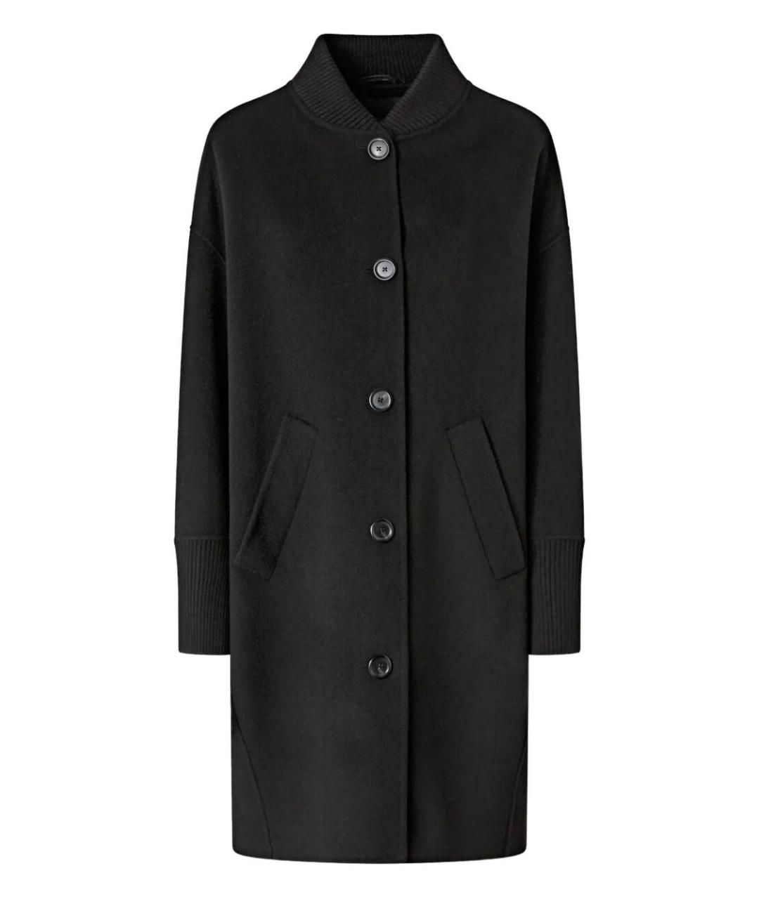 PINKO Черное шерстяное пальто, фото 1