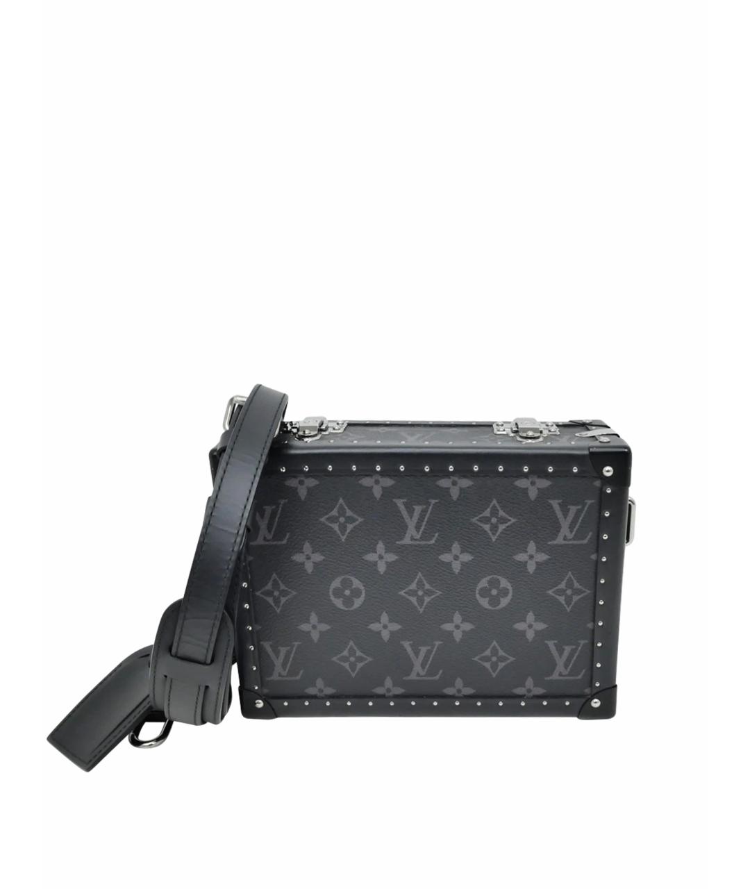 LOUIS VUITTON Черная кожаная сумка на плечо, фото 1