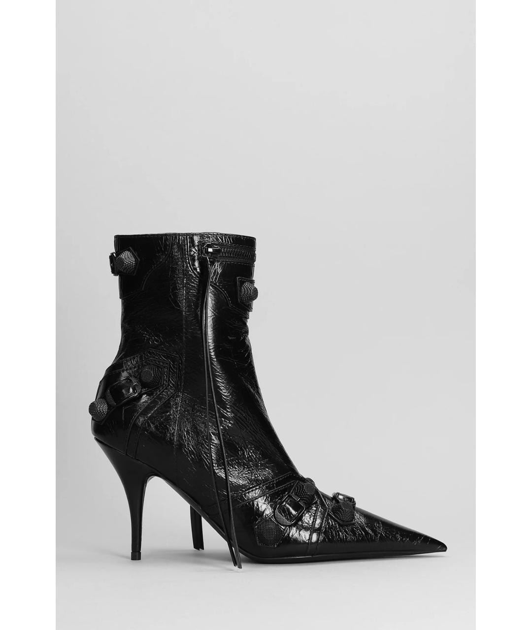 BALENCIAGA Черные кожаные ботильоны, фото 6