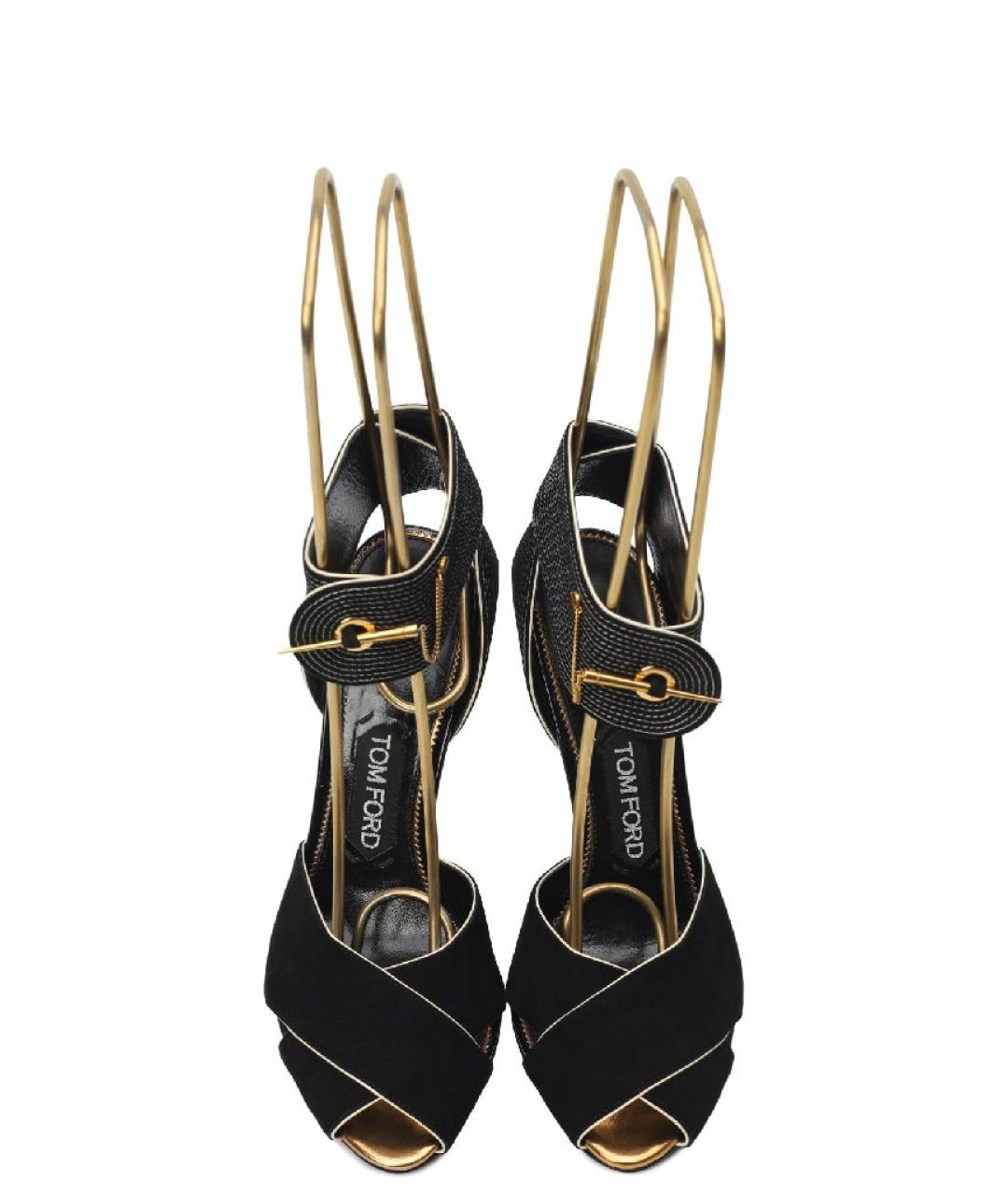 TOM FORD Черные замшевые босоножки, фото 3