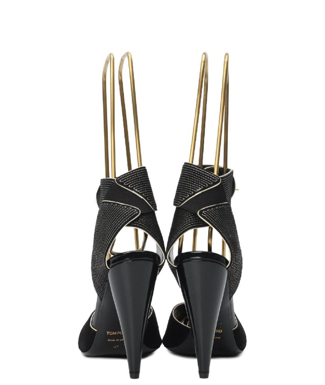 TOM FORD Черные замшевые босоножки, фото 4