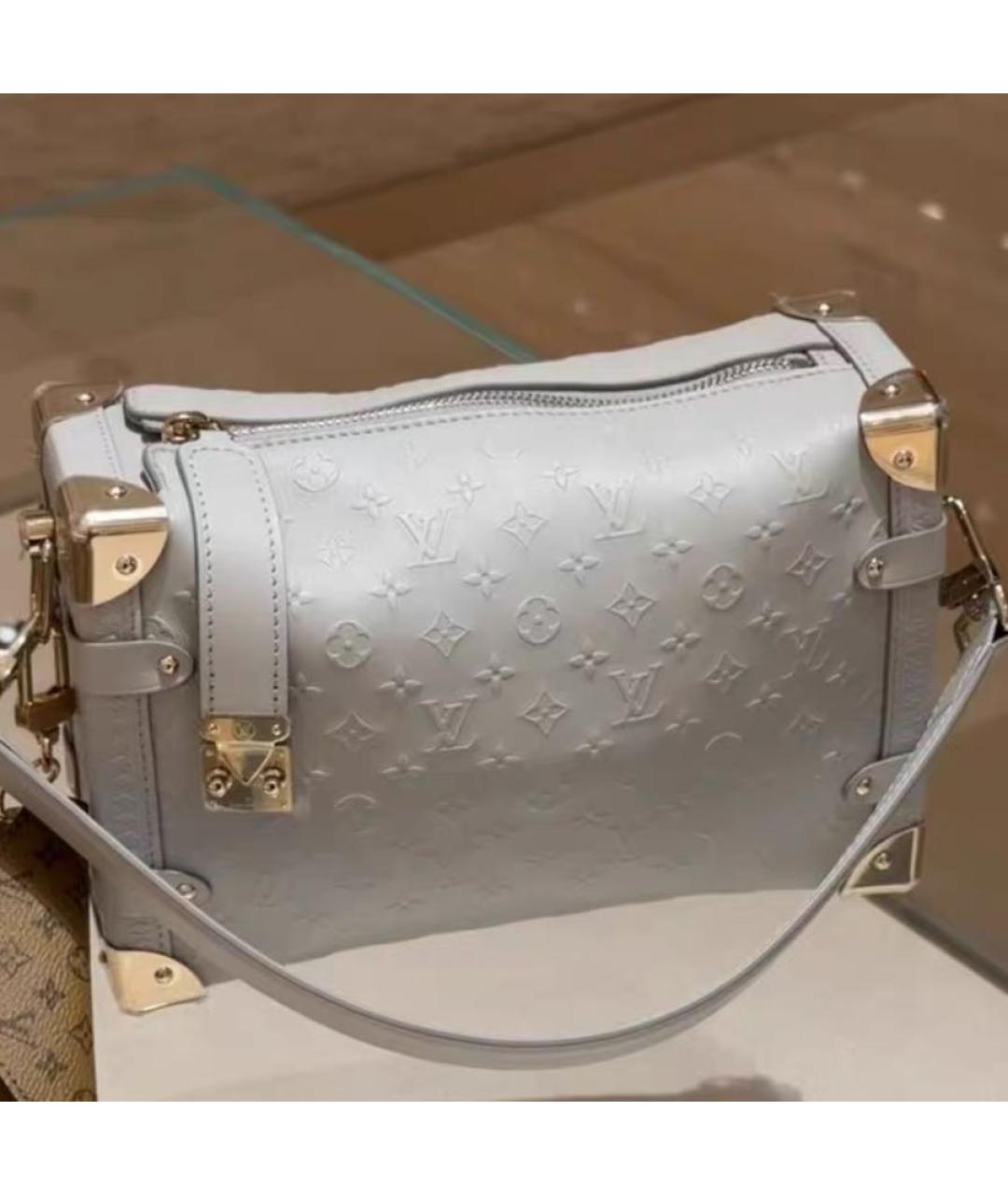 LOUIS VUITTON Серая кожаная сумка через плечо, фото 2