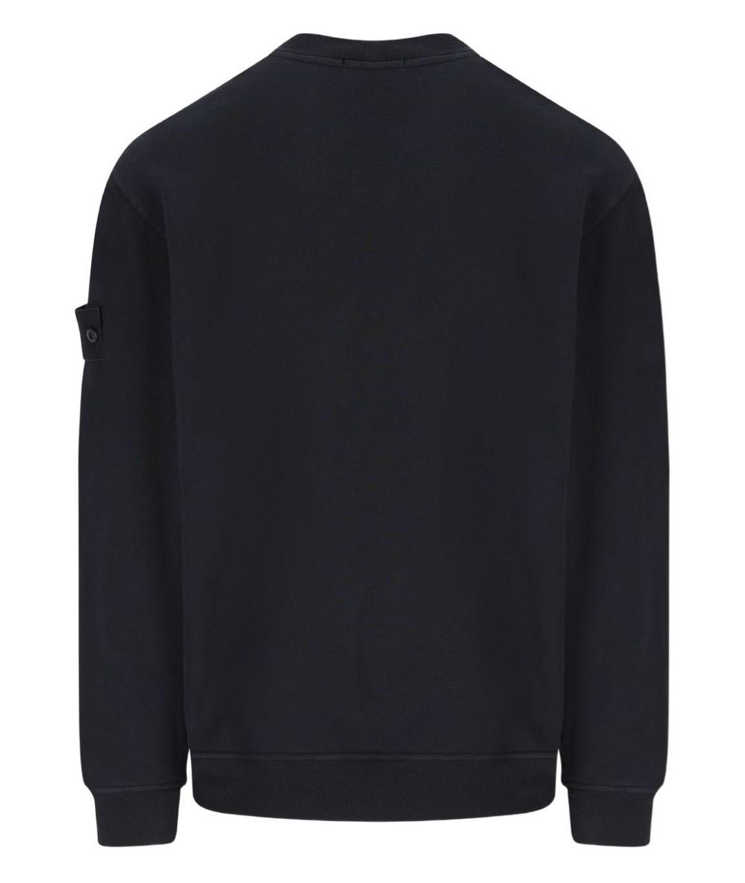 STONE ISLAND Темно-синий хлопковый джемпер / свитер, фото 3