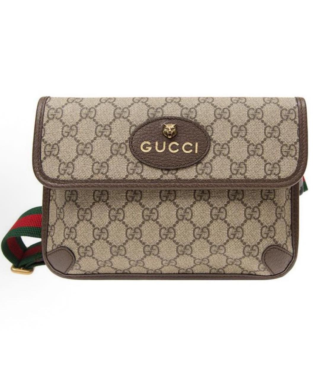 GUCCI Бежевая тканевая сумка на плечо, фото 9