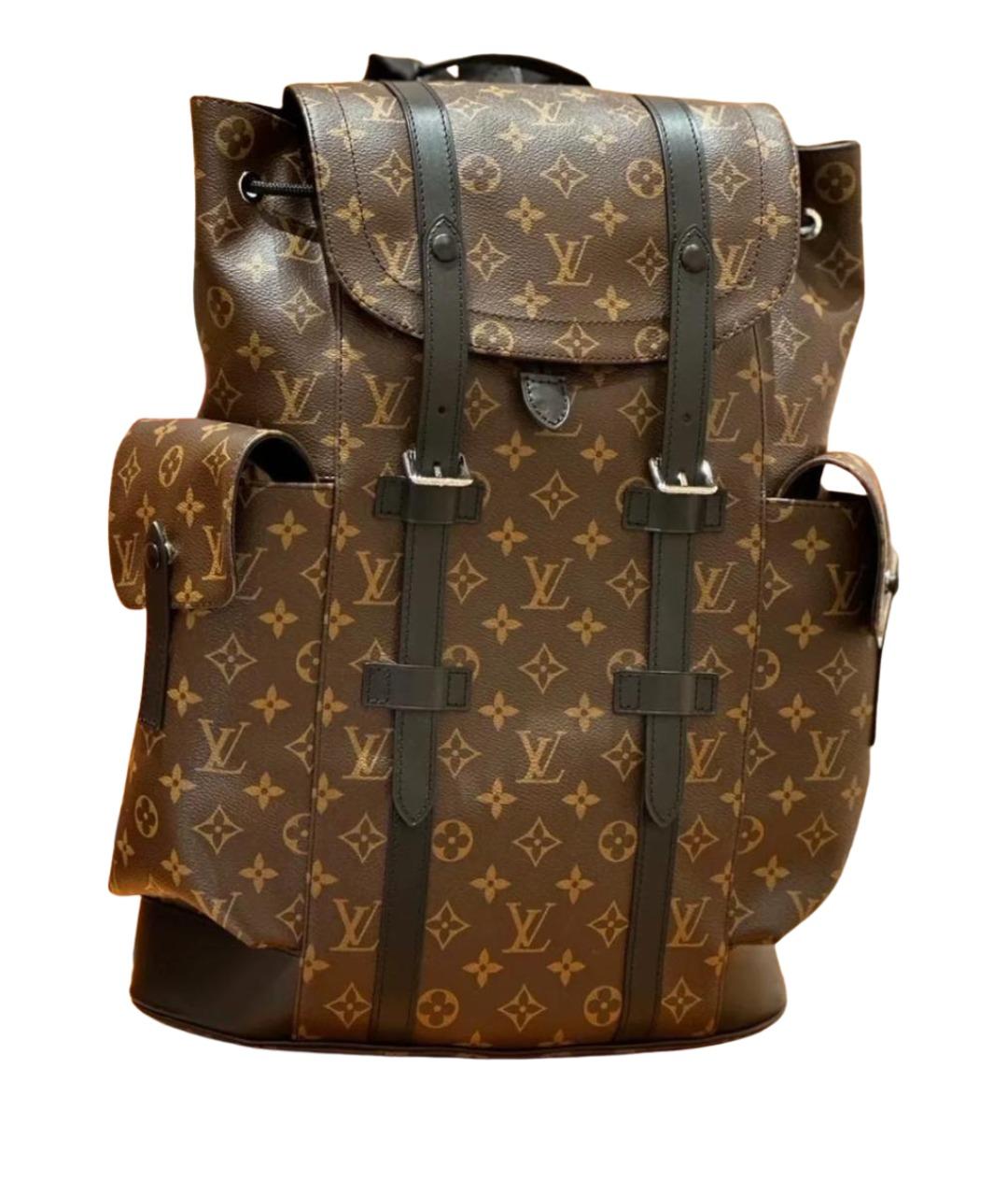 LOUIS VUITTON Коричневый кожаный рюкзак, фото 1