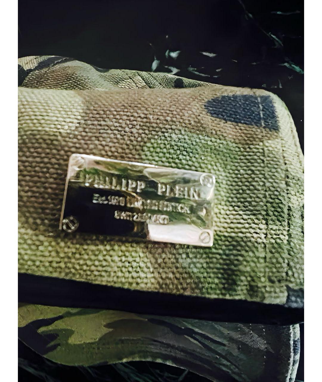 PHILIPP PLEIN Хаки хлопковая шапка, фото 3