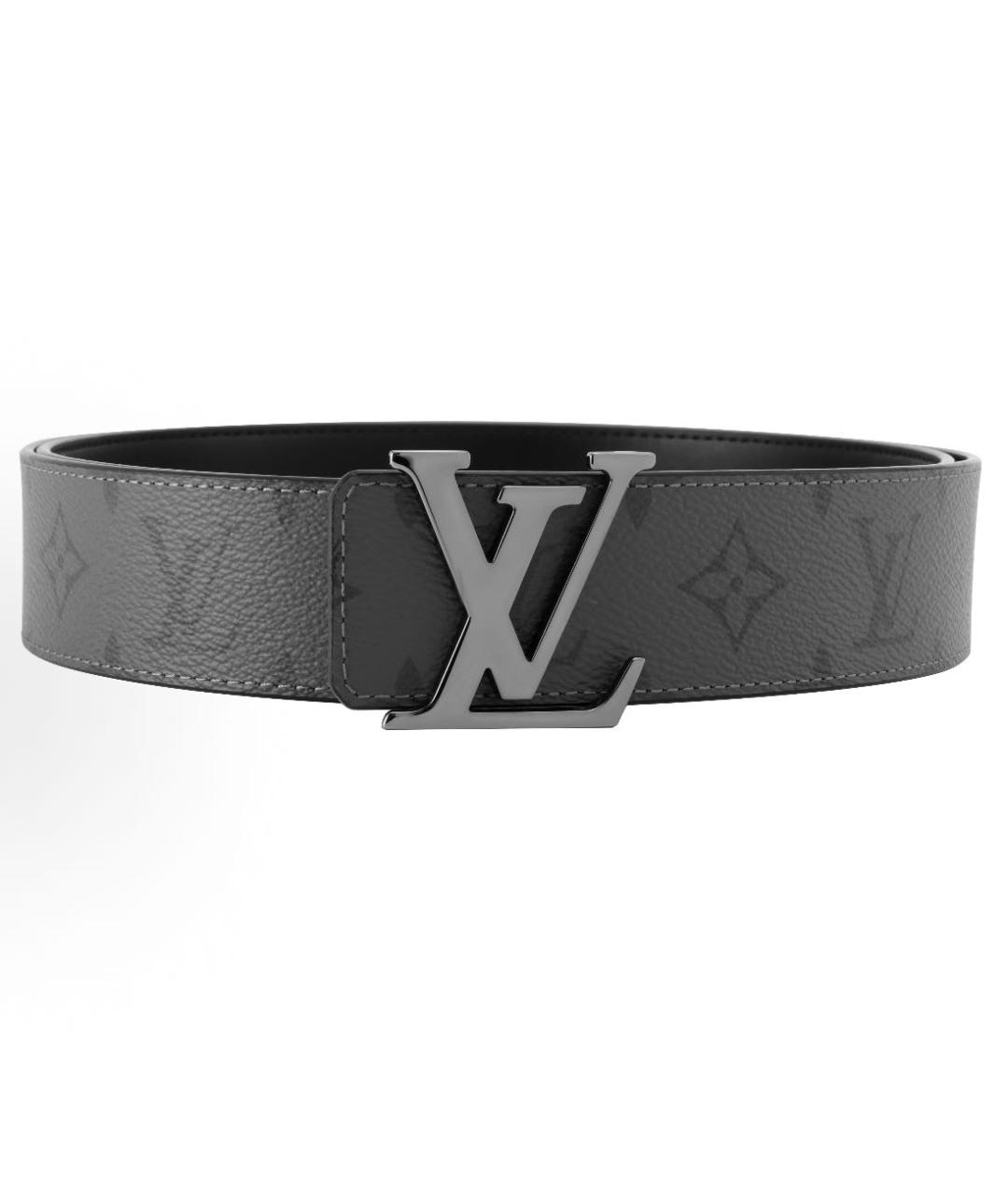 LOUIS VUITTON Серый кожаный ремень, фото 3