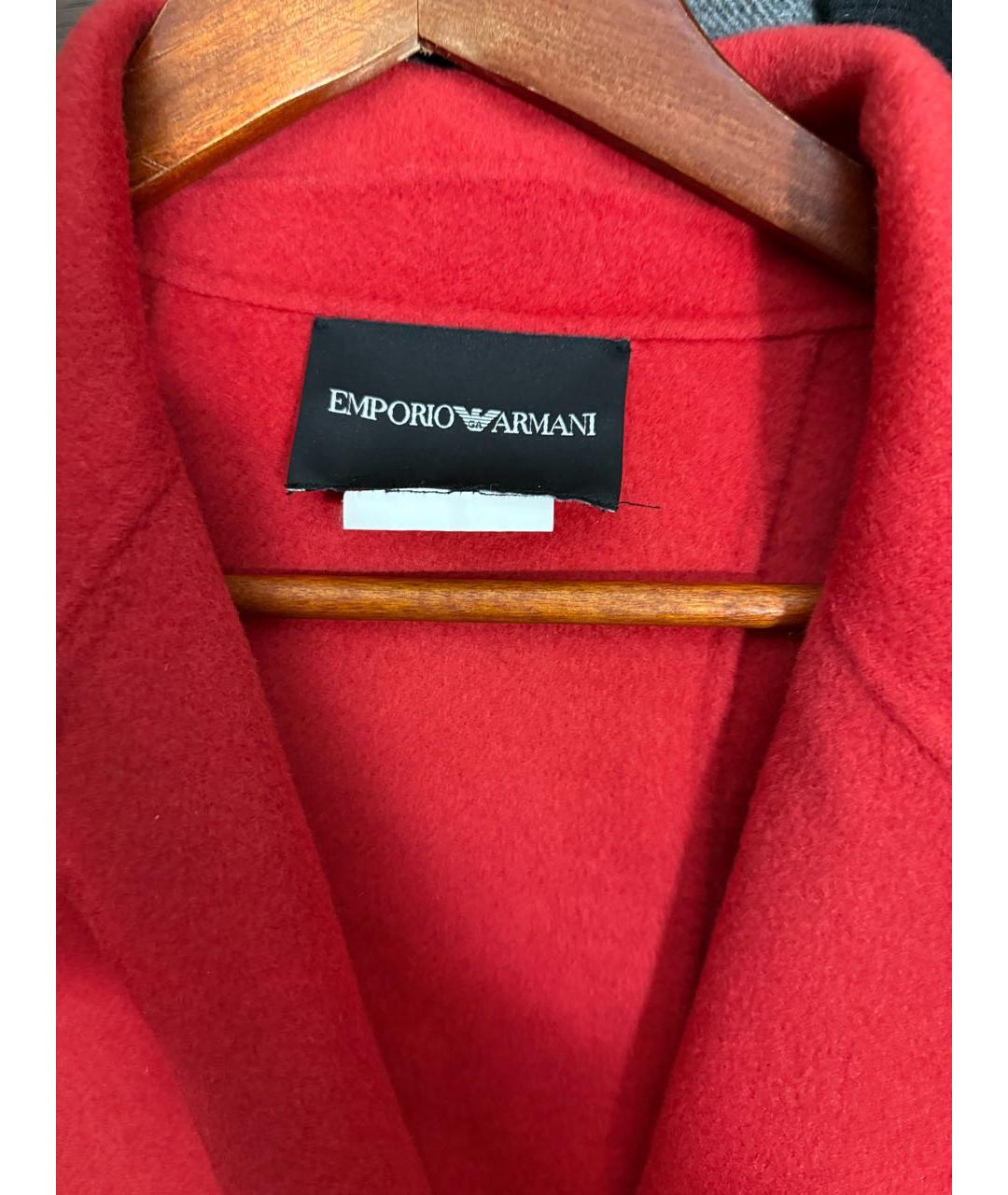 EMPORIO ARMANI Коралловое шерстяное пальто, фото 2