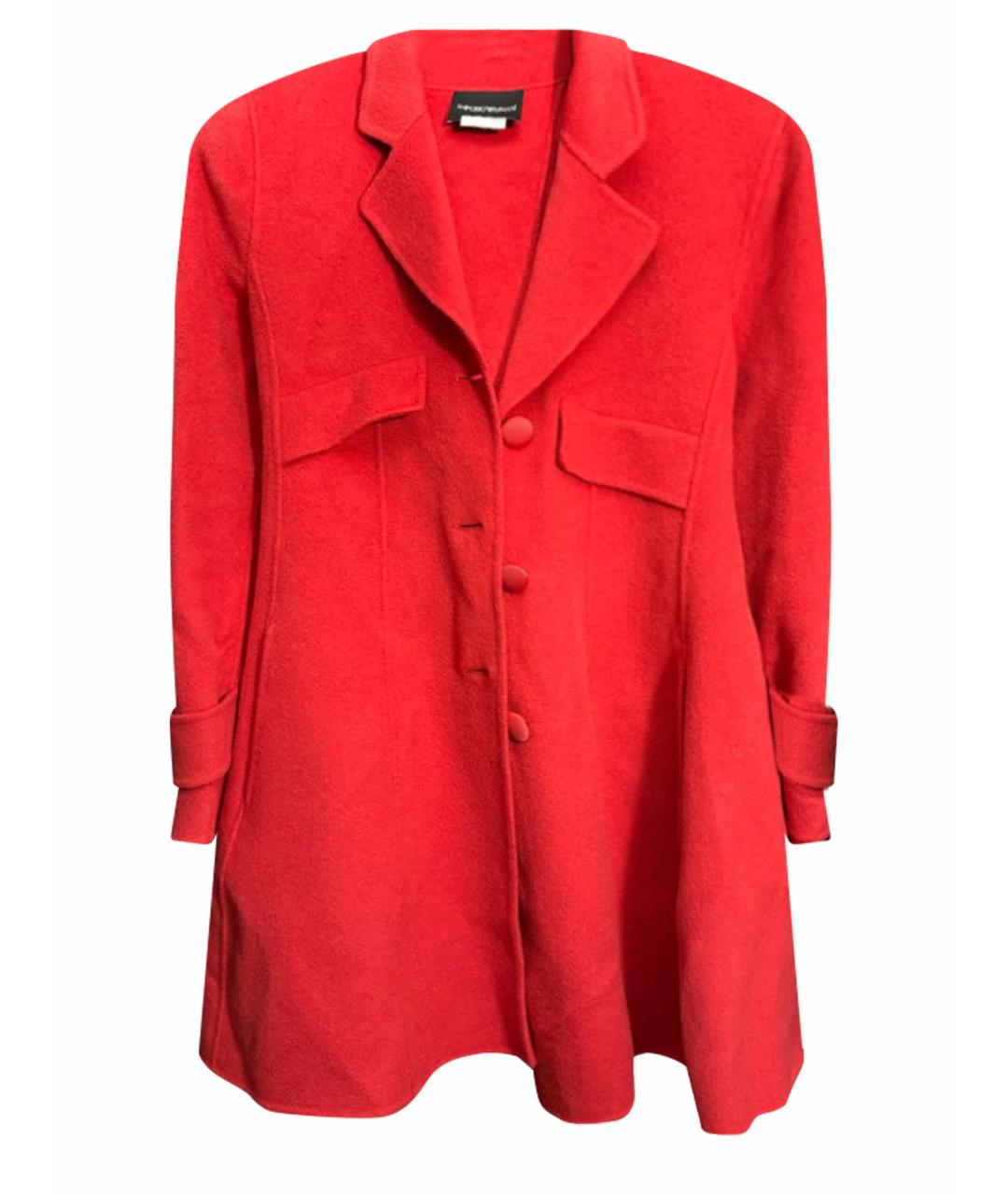 EMPORIO ARMANI Коралловое шерстяное пальто, фото 1