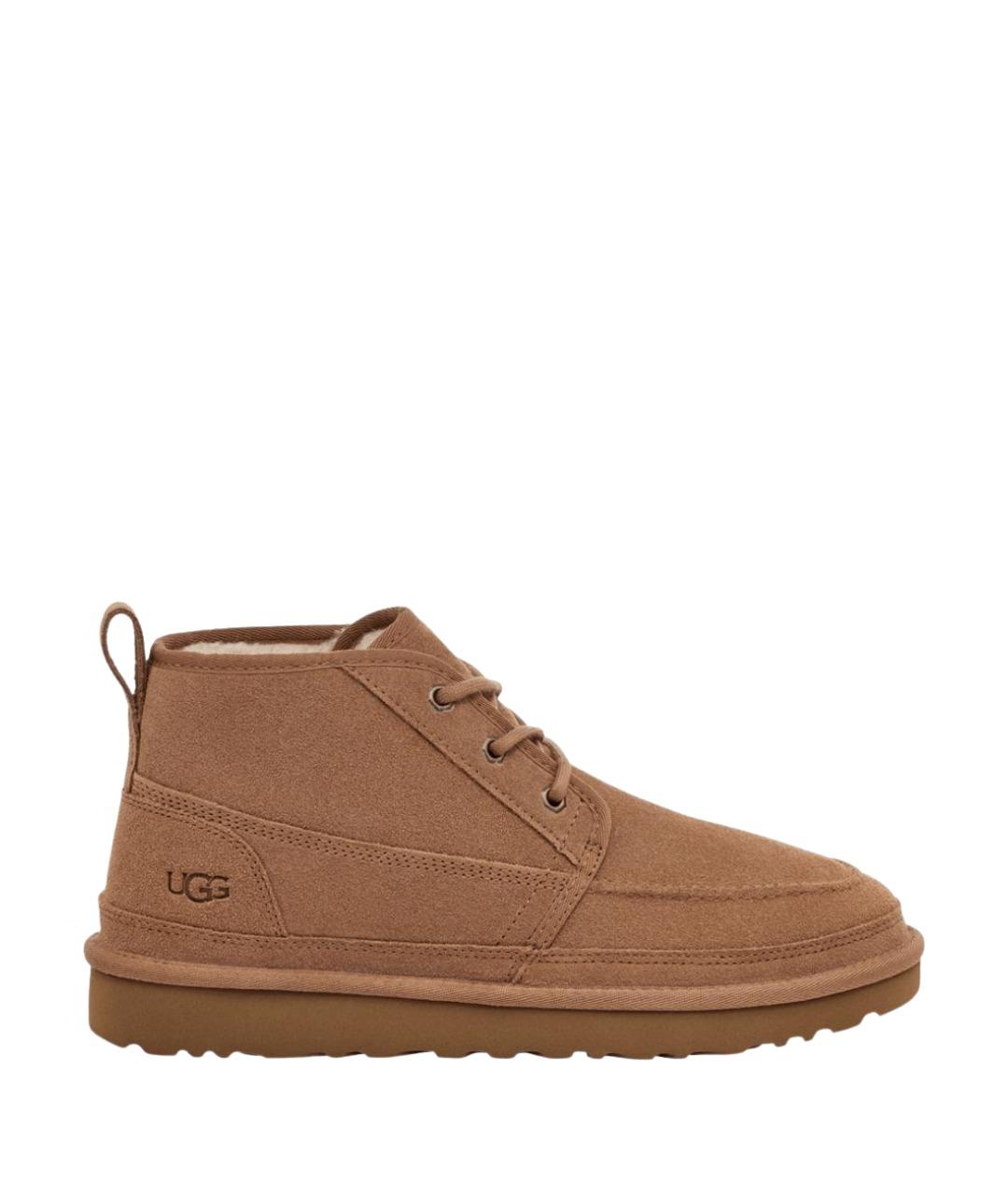 UGG AUSTRALIA Коричневые замшевые низкие кроссовки / кеды, фото 1