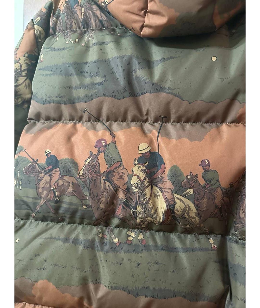 POLO RALPH LAUREN Коричневый полиэстеровый пуховик, фото 5