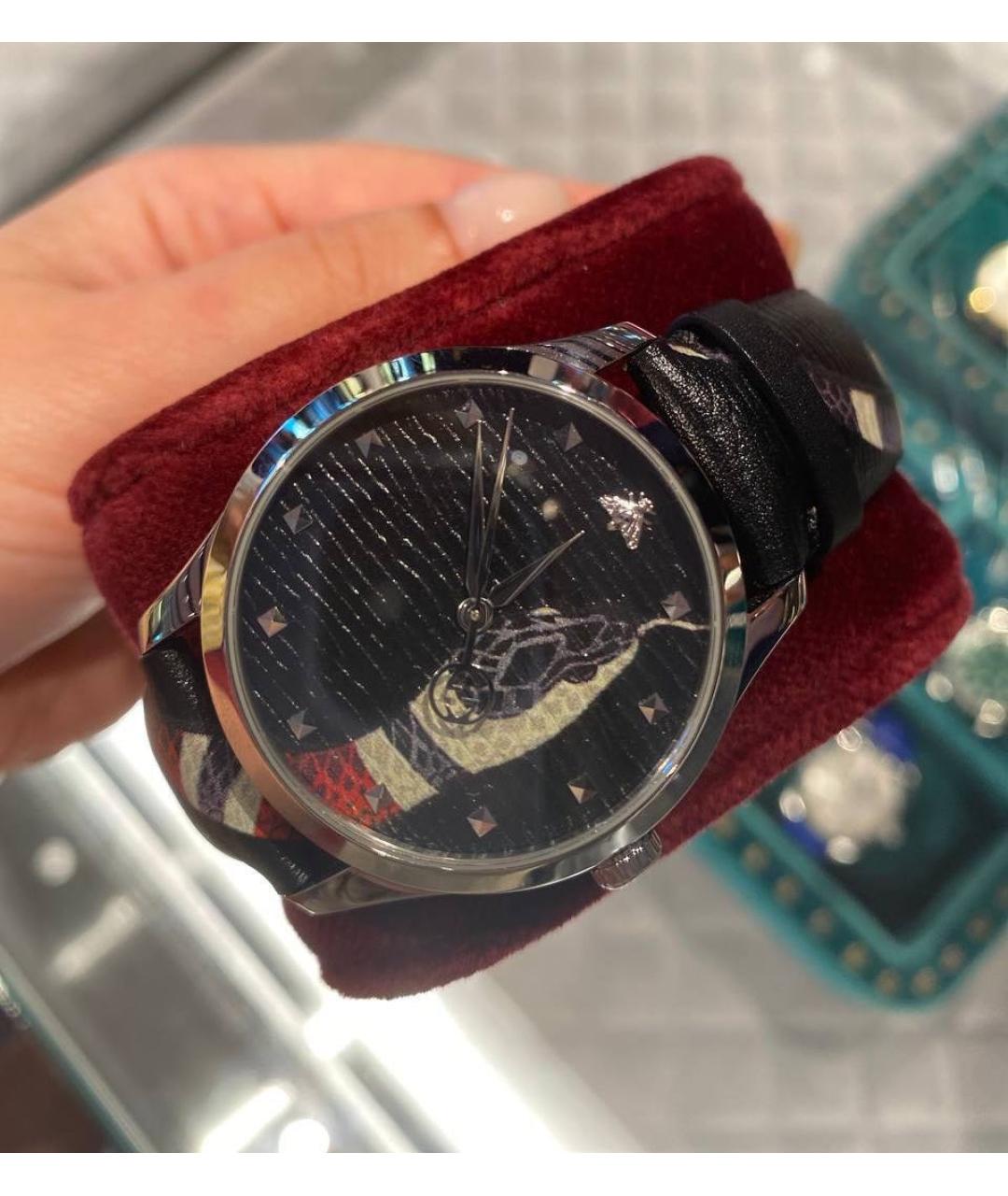 GUCCI Черные часы, фото 4