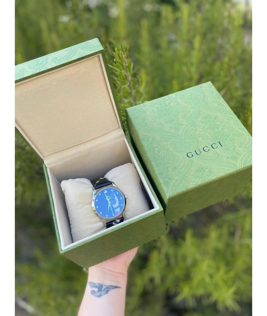 GUCCI Черные часы, фото 5