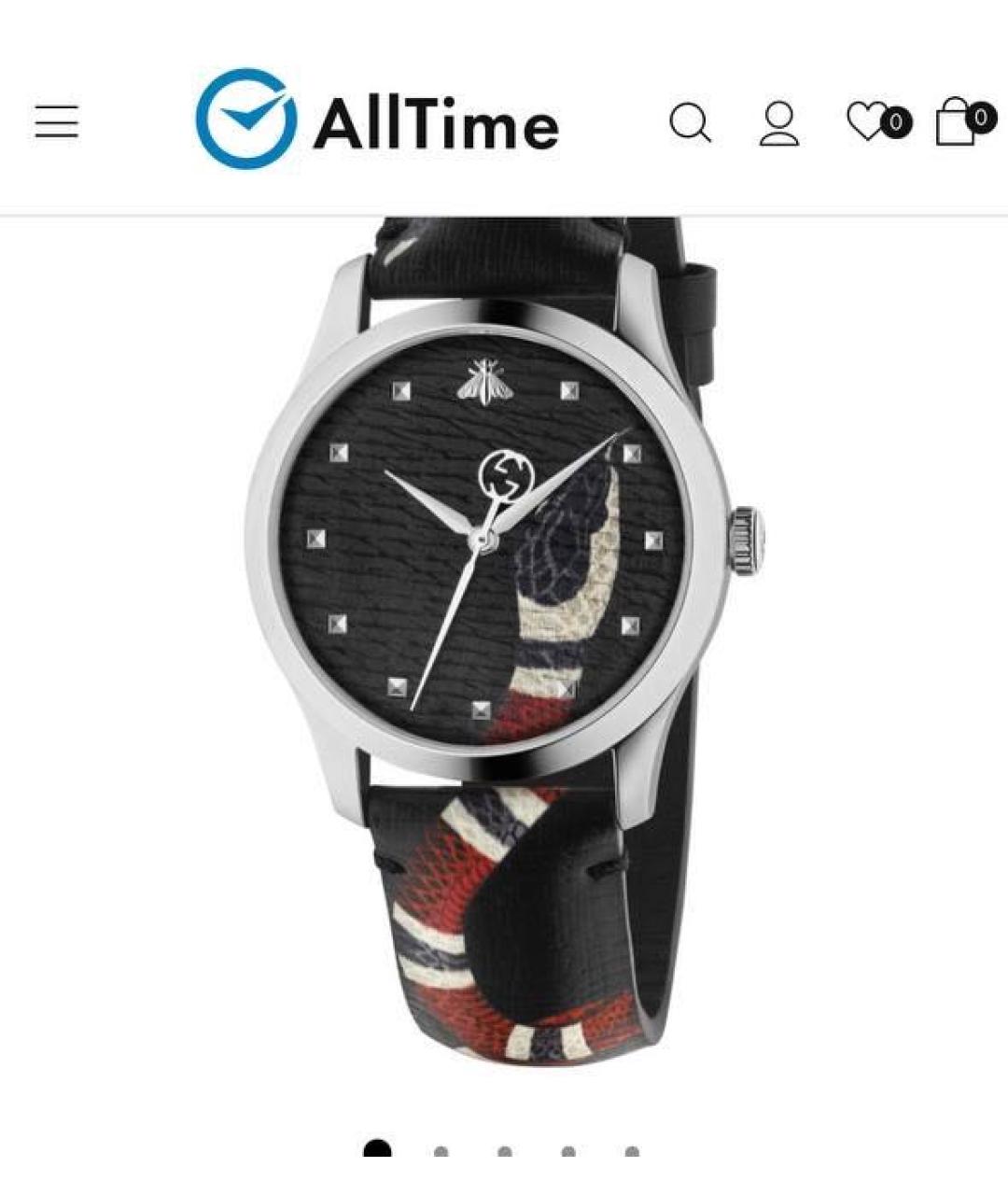 GUCCI Черные часы, фото 2