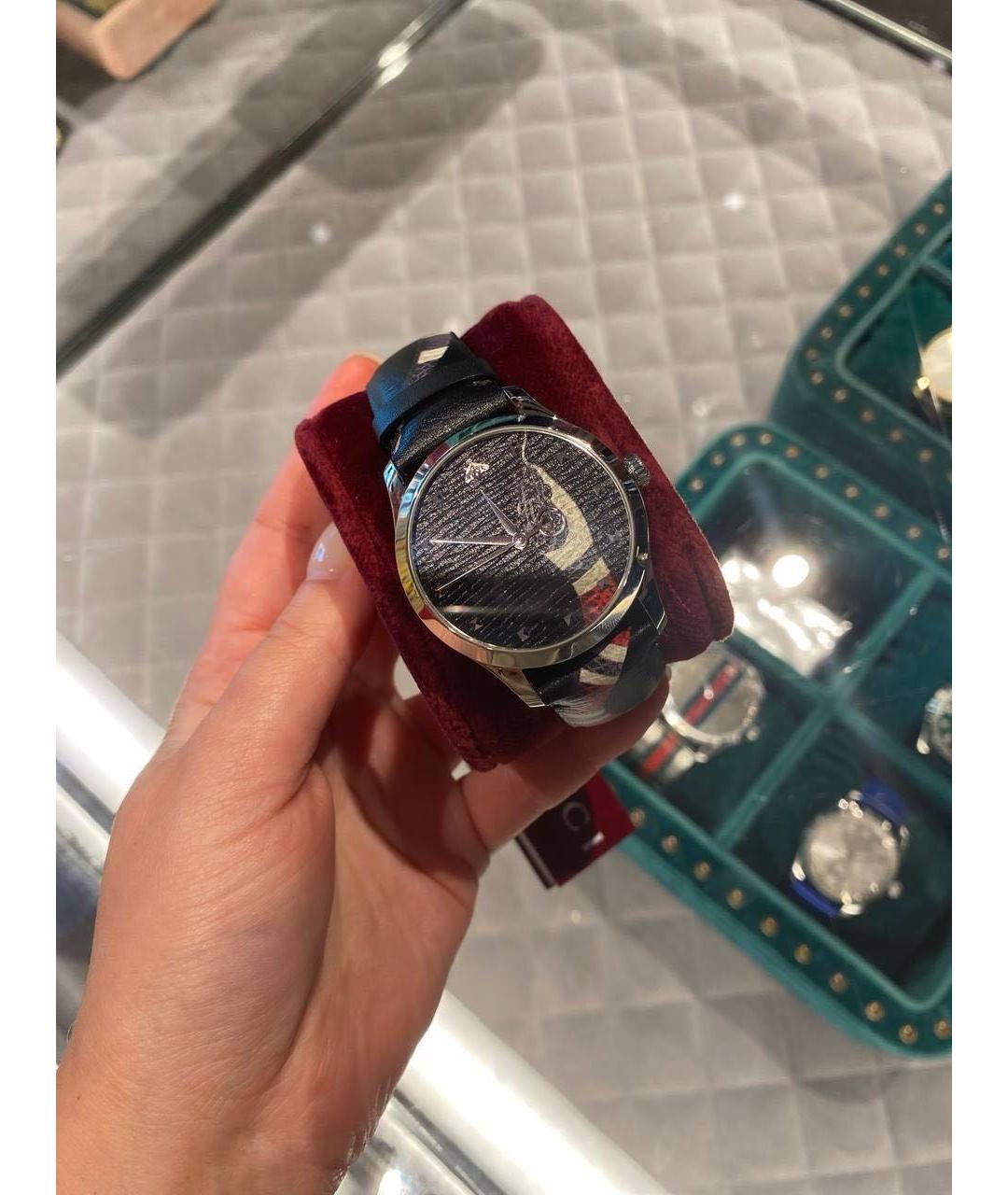 GUCCI Черные часы, фото 7